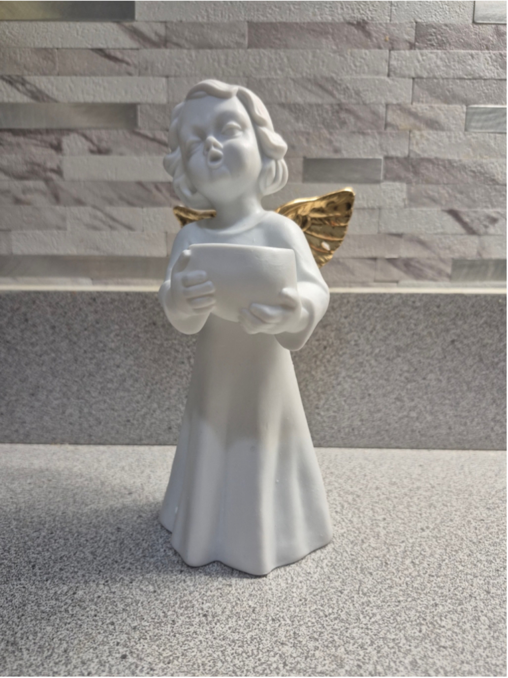 Vintage Dept 56 Winter Silhouette Choir Angel Candle Holder - WITH BOX